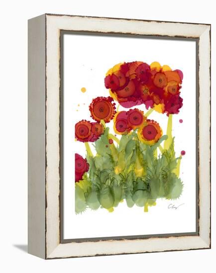 Poppy Whimsy IV-Cheryl Baynes-Framed Stretched Canvas