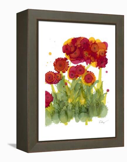 Poppy Whimsy IV-Cheryl Baynes-Framed Stretched Canvas