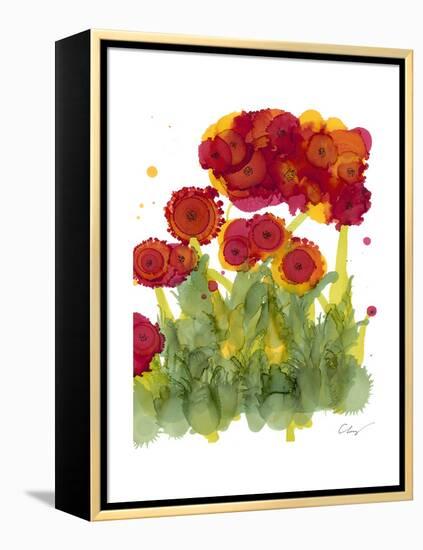 Poppy Whimsy IV-Cheryl Baynes-Framed Stretched Canvas