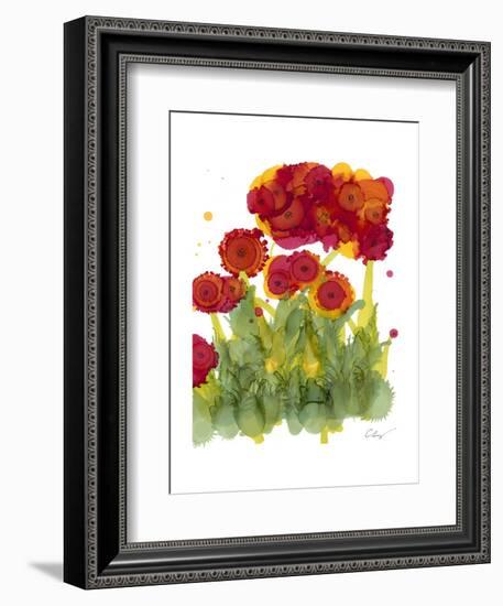 Poppy Whimsy IV-Cheryl Baynes-Framed Art Print