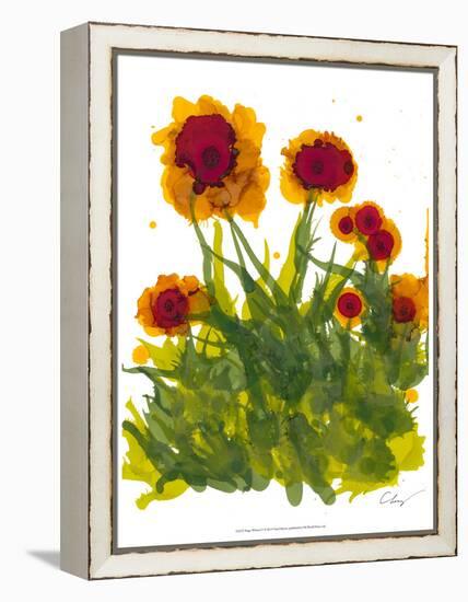 Poppy Whimsy V-Cheryl Baynes-Framed Stretched Canvas