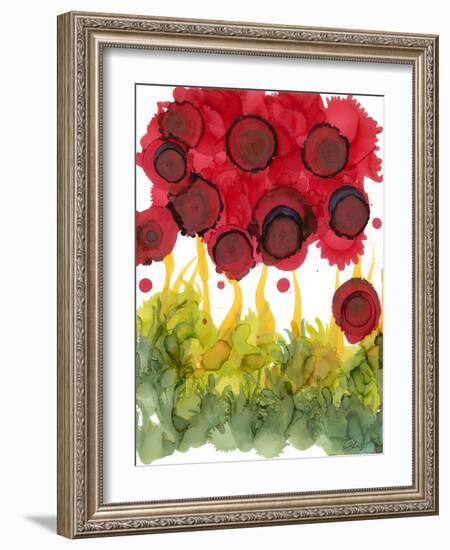 Poppy Whimsy VI-Cheryl Baynes-Framed Art Print