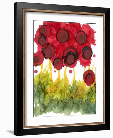 Poppy Whimsy VI-Cheryl Baynes-Framed Art Print