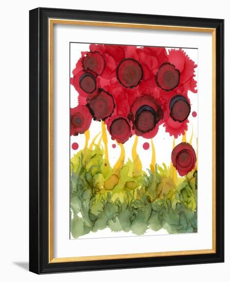 Poppy Whimsy VI-Cheryl Baynes-Framed Art Print