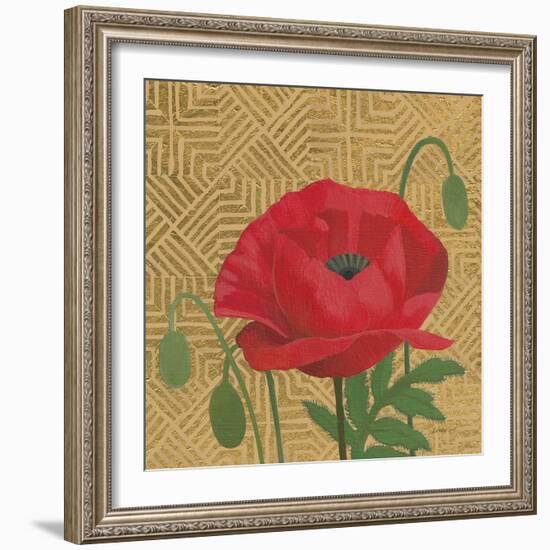 Poppy with Pattern-Kathrine Lovell-Framed Art Print