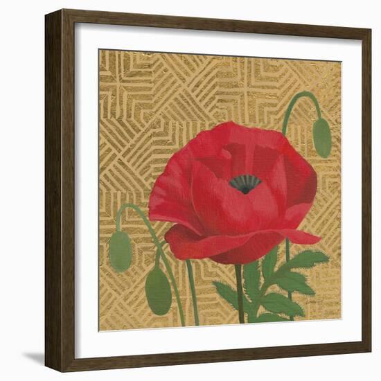 Poppy with Pattern-Kathrine Lovell-Framed Art Print