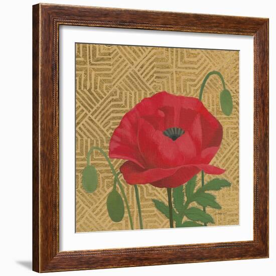 Poppy with Pattern-Kathrine Lovell-Framed Art Print