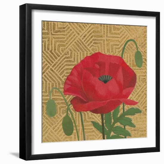 Poppy with Pattern-Kathrine Lovell-Framed Art Print