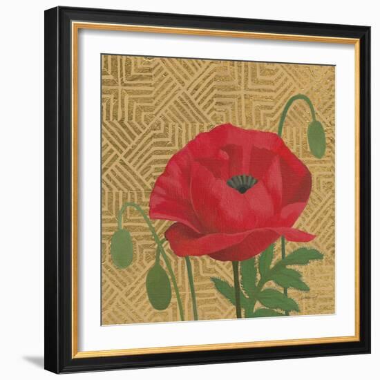 Poppy with Pattern-Kathrine Lovell-Framed Art Print
