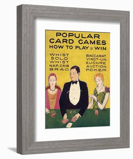 Popular Card Games, UK-null-Framed Giclee Print