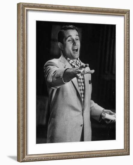 Popular Italo-American Song Singer Perry Como-Ralph Morse-Framed Premium Photographic Print