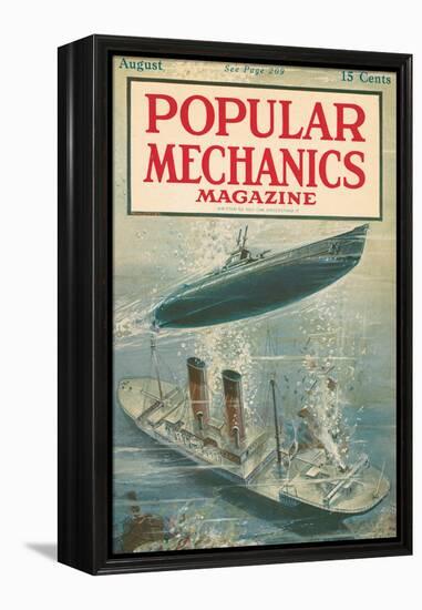 Popular Mechanics, August 1917-null-Framed Stretched Canvas