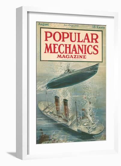 Popular Mechanics, August 1917-null-Framed Art Print