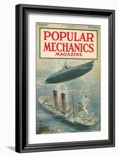 Popular Mechanics, August 1917-null-Framed Art Print