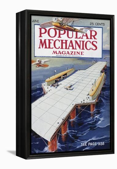 Popular Mechanics, June-null-Framed Stretched Canvas