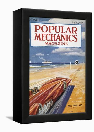 Popular Mechanics, March-null-Framed Stretched Canvas