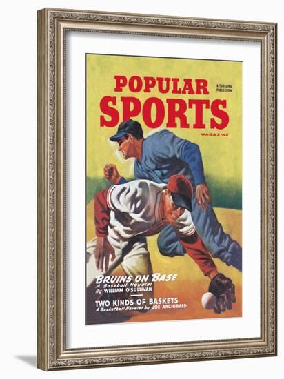 Popular Sports: Bruins on Base-null-Framed Art Print