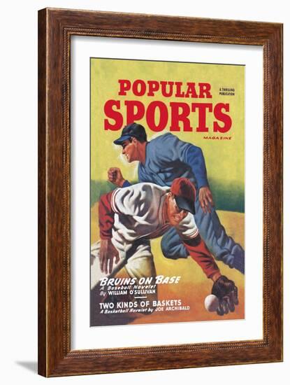 Popular Sports: Bruins on Base-null-Framed Art Print