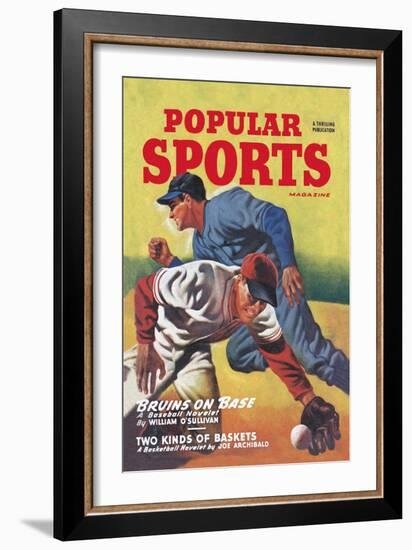 Popular Sports: Bruins on Base-null-Framed Art Print