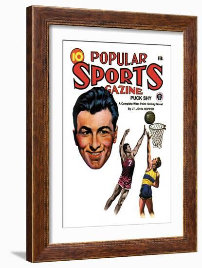 Popular Sports Magazine: Going for the Hoop-null-Framed Premium Giclee Print