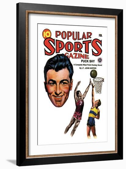 Popular Sports Magazine: Going for the Hoop-null-Framed Premium Giclee Print