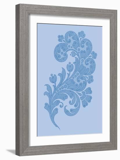 Porcelain Blue Motif II-Vision Studio-Framed Art Print