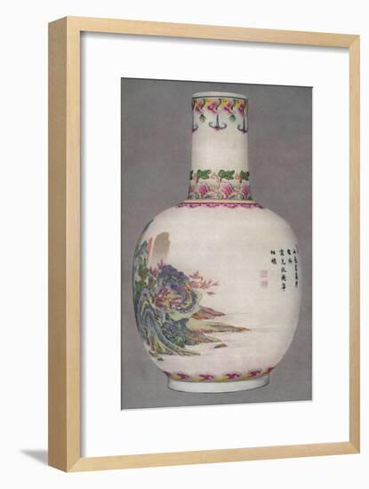 'Porcelain Bottle in the Ku Yueh Hsuan Style. Ch'Ien Long Period, 1736-1796', (1928)-Unknown-Framed Giclee Print