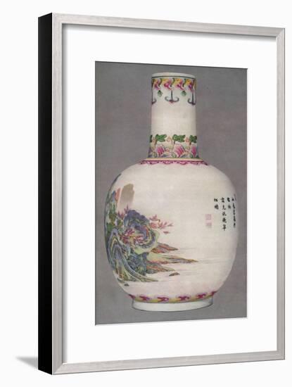 'Porcelain Bottle in the Ku Yueh Hsuan Style. Ch'Ien Long Period, 1736-1796', (1928)-Unknown-Framed Giclee Print