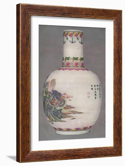 'Porcelain Bottle in the Ku Yueh Hsuan Style. Ch'Ien Long Period, 1736-1796', (1928)-Unknown-Framed Giclee Print