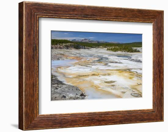 Porcelain Springs, Norris Geyser Basin, Yellowstone National Park, Wyoming, U.S.A.-Gary Cook-Framed Photographic Print