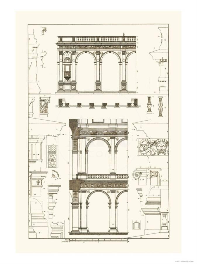 Porch Of The Cathedral Spoleto And Arcade From Palazzo Farnese Porch Of The Cathedral Spoleto And Arcade From Palazzo Farnese Art Print By J Buhlmann Com
