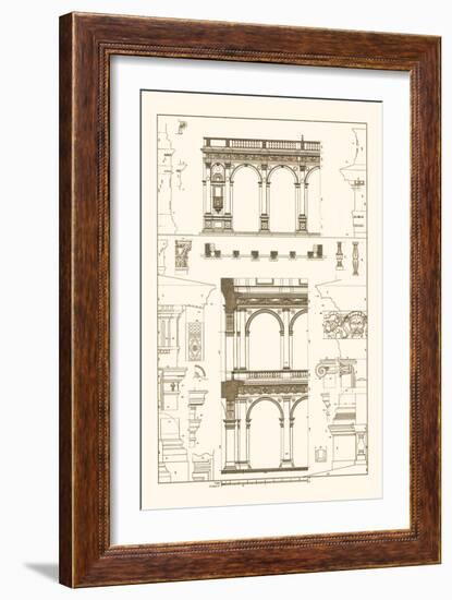 Porch of the Cathedral of Spoleto and Arcade from Palazzo Farnese-J. Buhlmann-Framed Art Print