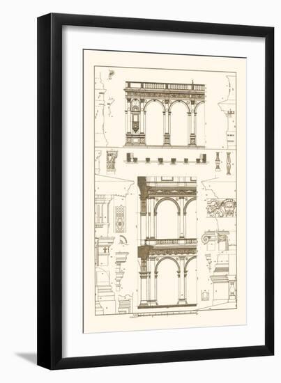 Porch of the Cathedral of Spoleto and Arcade from Palazzo Farnese-J. Buhlmann-Framed Art Print