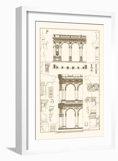 Porch of the Cathedral of Spoleto and Arcade from Palazzo Farnese-J. Buhlmann-Framed Art Print