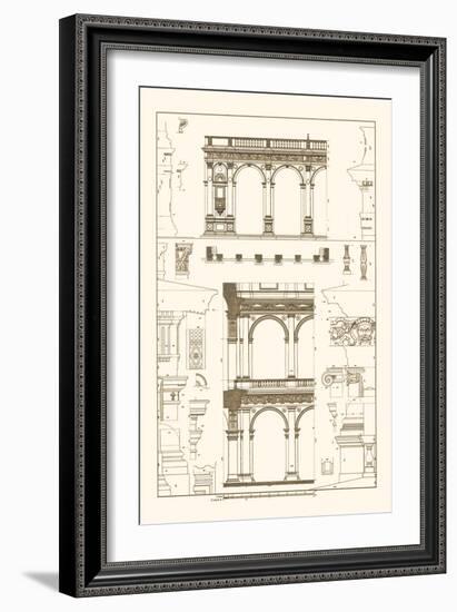 Porch of the Cathedral of Spoleto and Arcade from Palazzo Farnese-J. Buhlmann-Framed Art Print