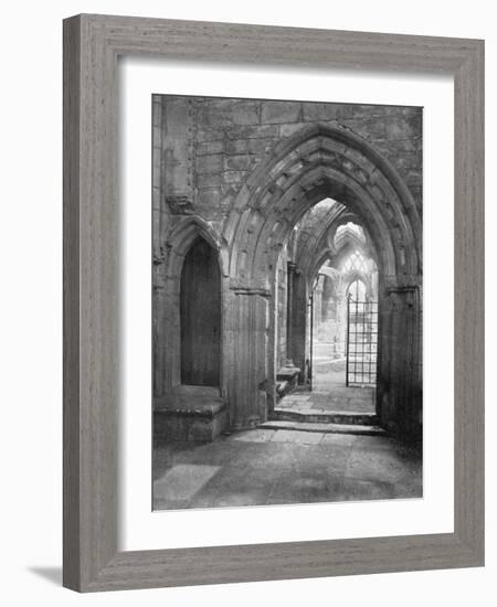 Porch of the Chapter House, Elgin Cathedral, Scotland, 1924-1926-Valentine & Sons-Framed Giclee Print