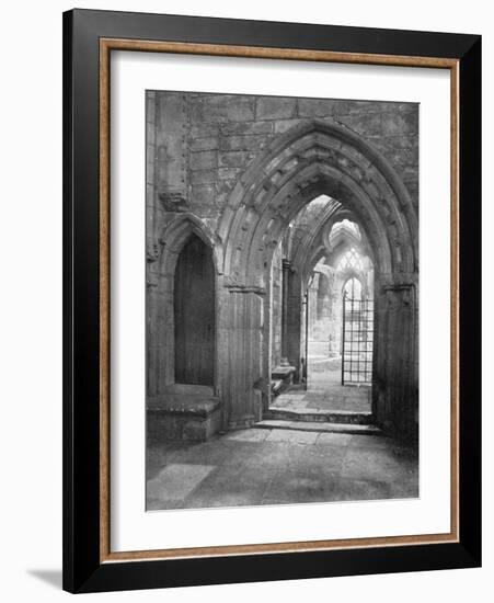 Porch of the Chapter House, Elgin Cathedral, Scotland, 1924-1926-Valentine & Sons-Framed Giclee Print