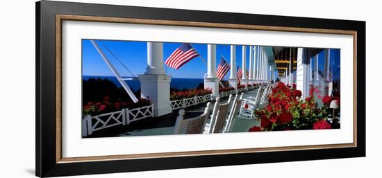 Porch of the Grand Hotel, Mackinac Island, Michigan, USA-null-Framed Photographic Print