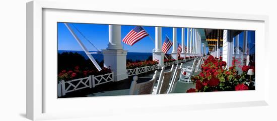 Porch of the Grand Hotel, Mackinac Island, Michigan, USA-null-Framed Photographic Print