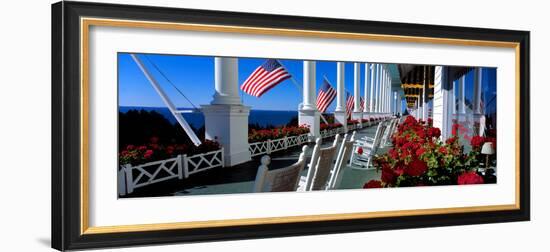 Porch of the Grand Hotel, Mackinac Island, Michigan, USA-null-Framed Photographic Print