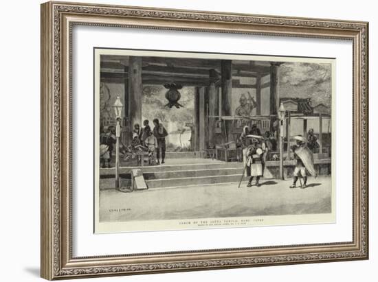 Porch of the Ikuta Temple, Kobe, Japan-Charles Edwin Fripp-Framed Premium Giclee Print