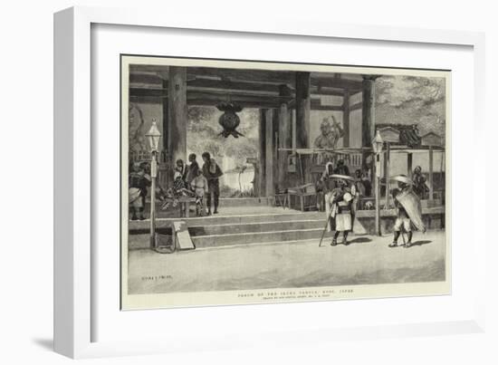 Porch of the Ikuta Temple, Kobe, Japan-Charles Edwin Fripp-Framed Premium Giclee Print