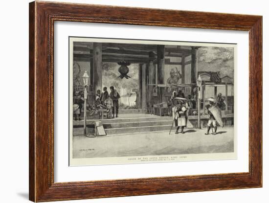 Porch of the Ikuta Temple, Kobe, Japan-Charles Edwin Fripp-Framed Giclee Print