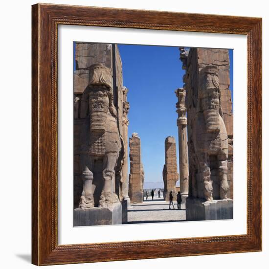 Porch of Xerxes, Persepolis, UNESCO World Heritage Site, Iran, Middle East-Robert Harding-Framed Photographic Print