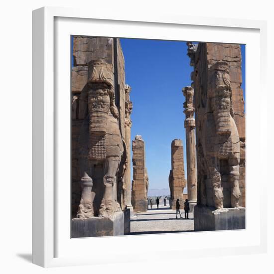 Porch of Xerxes, Persepolis, UNESCO World Heritage Site, Iran, Middle East-Robert Harding-Framed Photographic Print