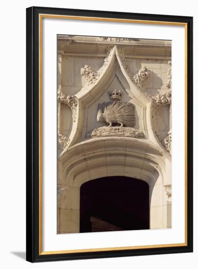 Porcupine, Louis XII Emblem, Decorative Detail from Louis XII Wing, Royal Chateau De Blois-null-Framed Photographic Print