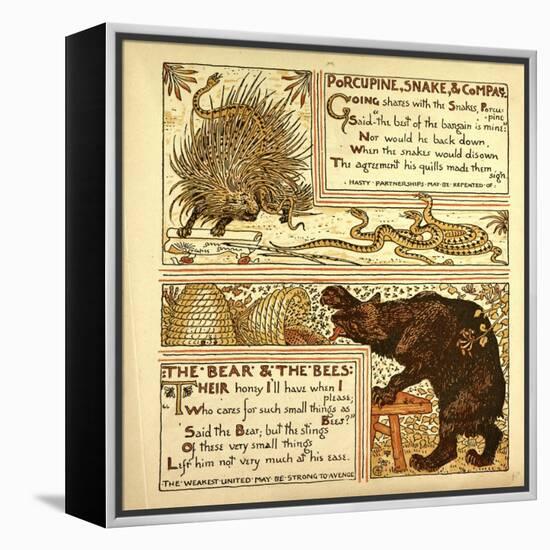 Porcupine Snake and Company the Bear and the Bees-null-Framed Premier Image Canvas