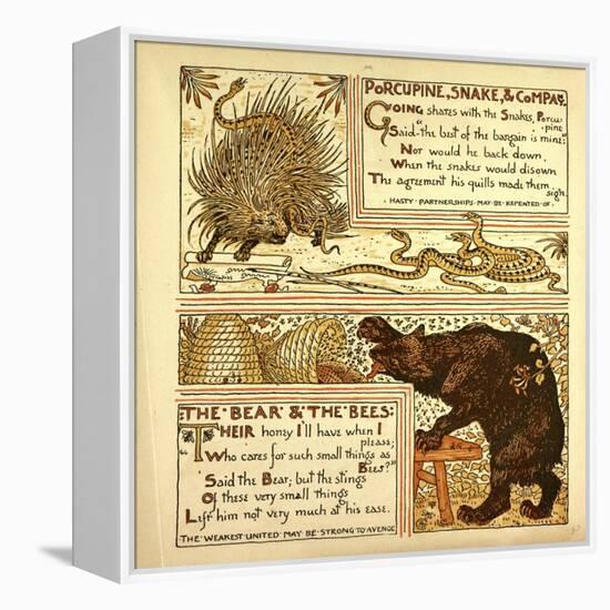 Porcupine Snake and Company the Bear and the Bees-null-Framed Premier Image Canvas
