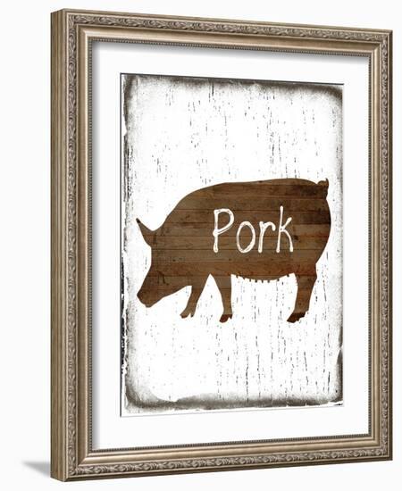 Pork Butcher Block-Sheldon Lewis-Framed Art Print