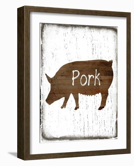 Pork Butcher Block-Sheldon Lewis-Framed Art Print